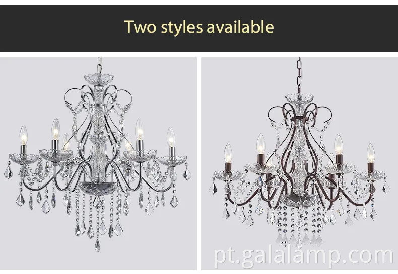 O elegante lustre de cristal liderou